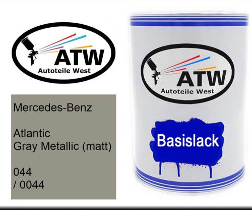 Mercedes-Benz, Atlantic Gray Metallic (matt), 044 / 0044: 500ml Lackdose, von ATW Autoteile West.